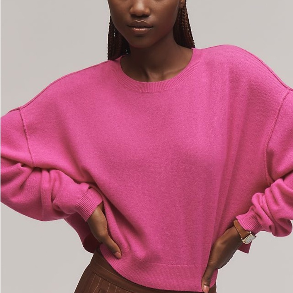 Price Firm - ANTHRO 100% Cashmere Mauve Sweater